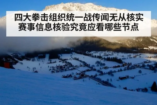 四大拳击组织统一战传闻无从核实 赛事信息核验究竟应看哪些节点